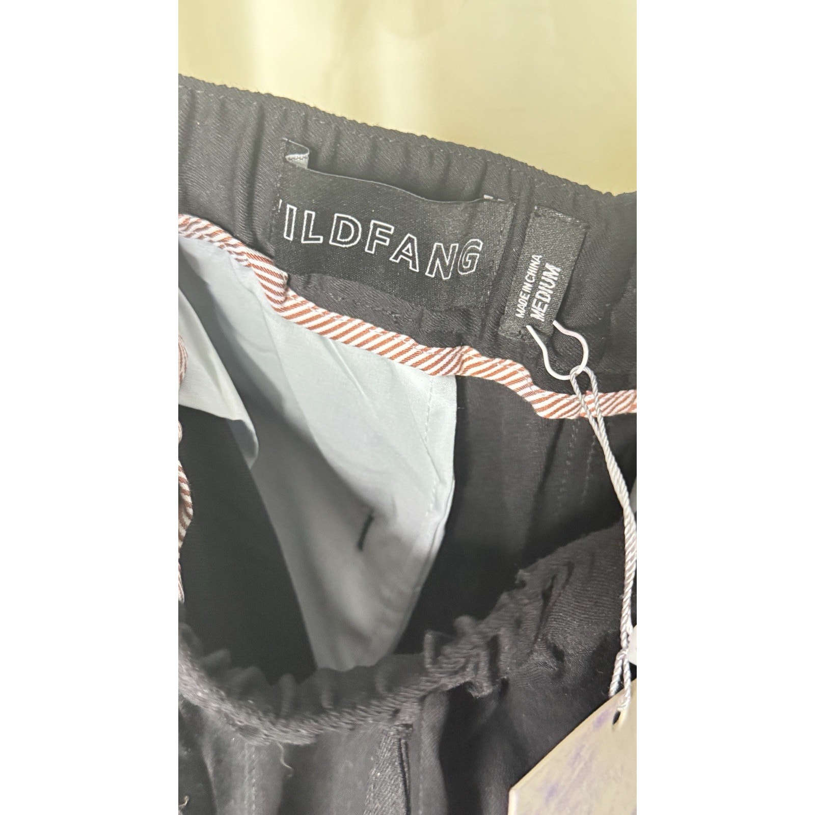 Nwt Wildfang Empower Elastic Drawstring Black Jogger Pants, Size M, Msrp $128 — image 5 of 6